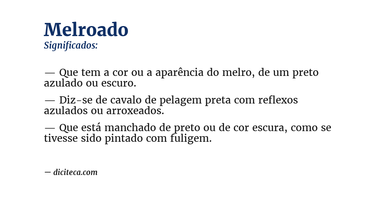 Significado de melroado