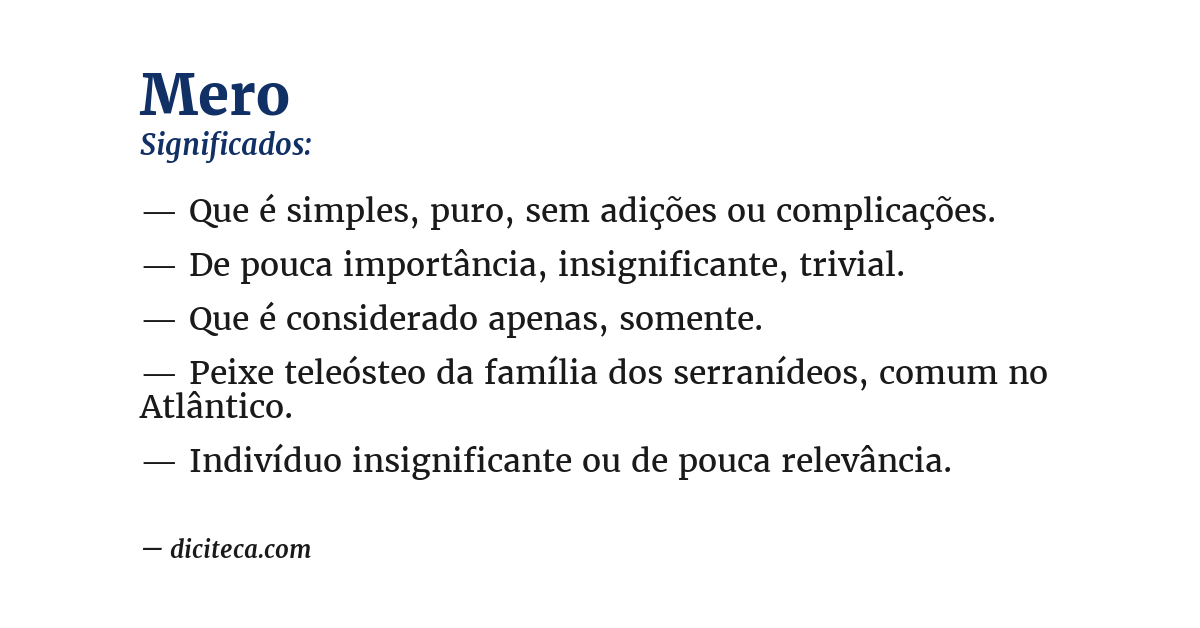Significado de mero