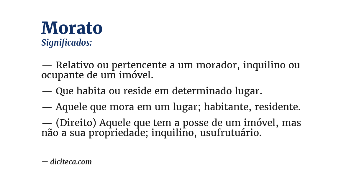 Significado de morato