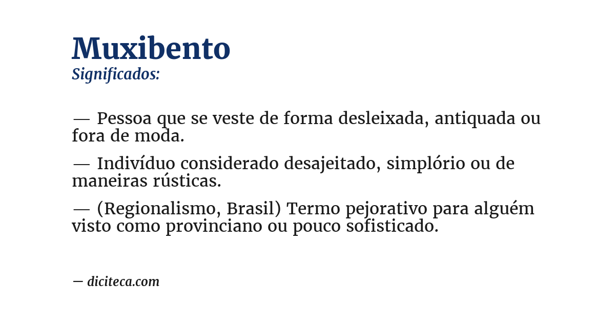 Significado de muxibento