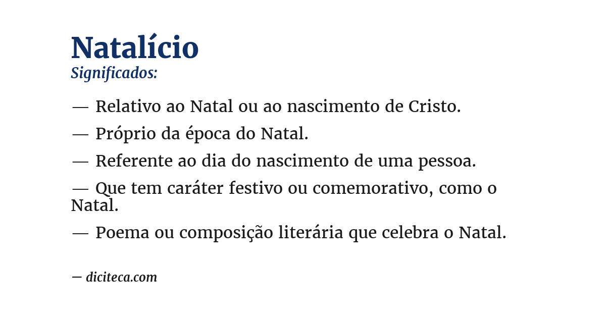Significado de natalício
