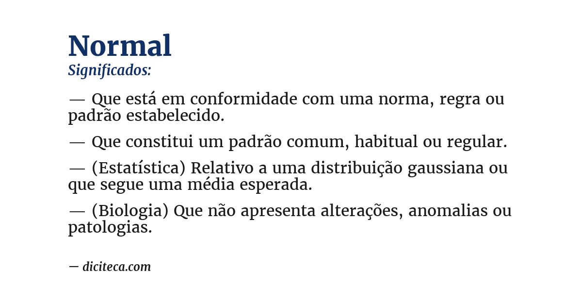 Significado de normal