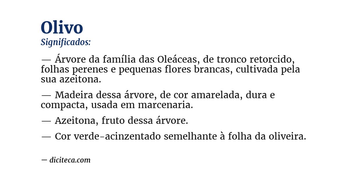 Significado de olivo