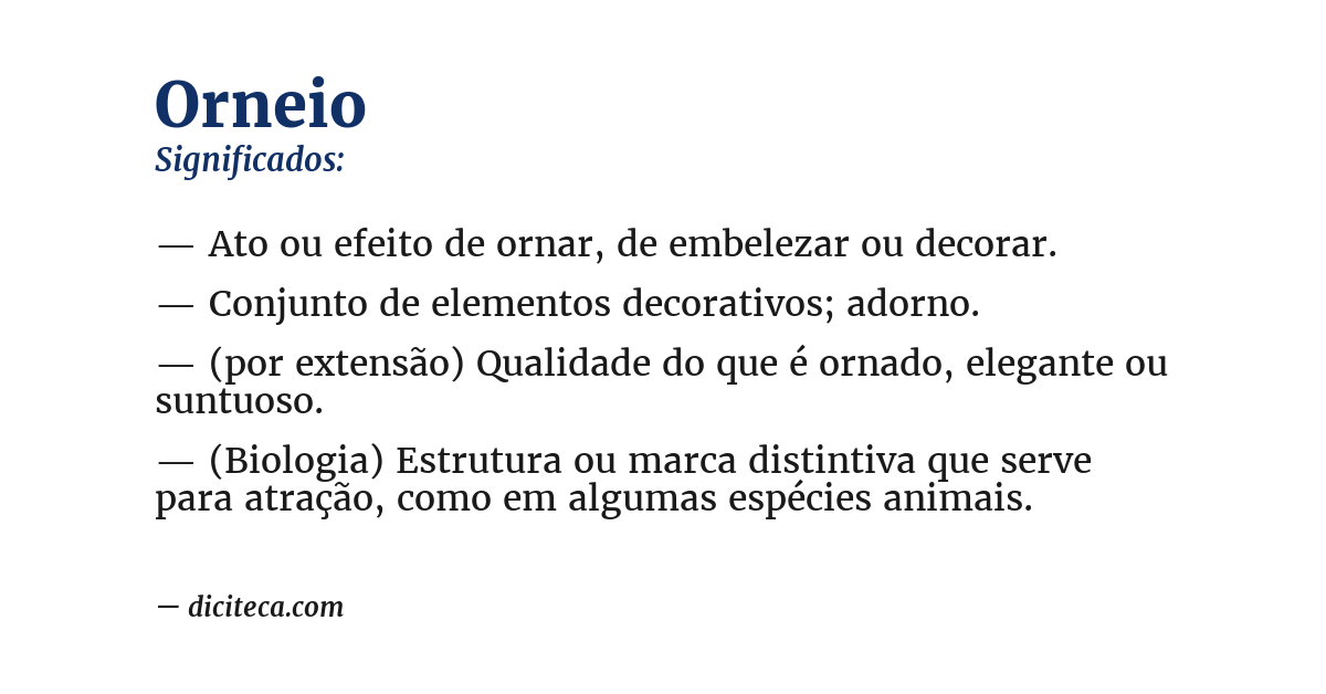 Significado de orneio