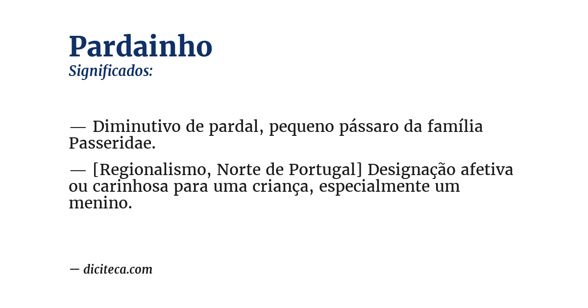 Significado de pardainho