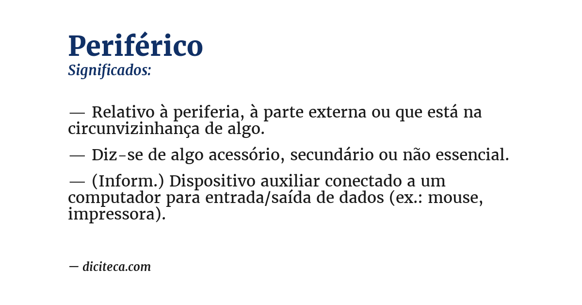 Significado de periférico