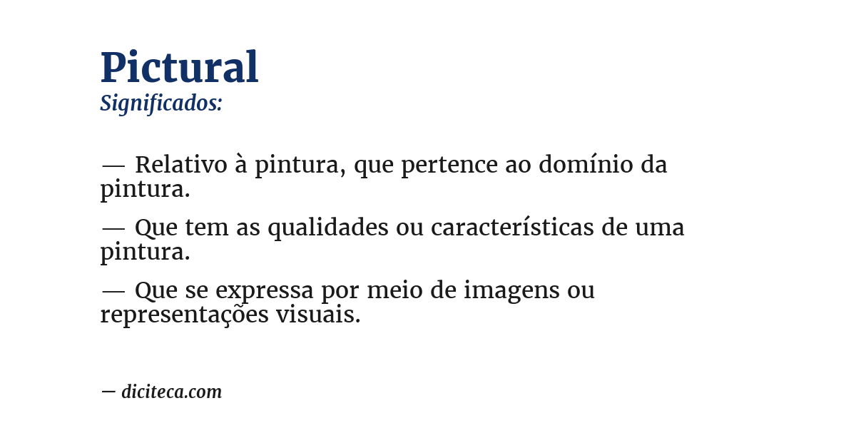 Significado de pictural