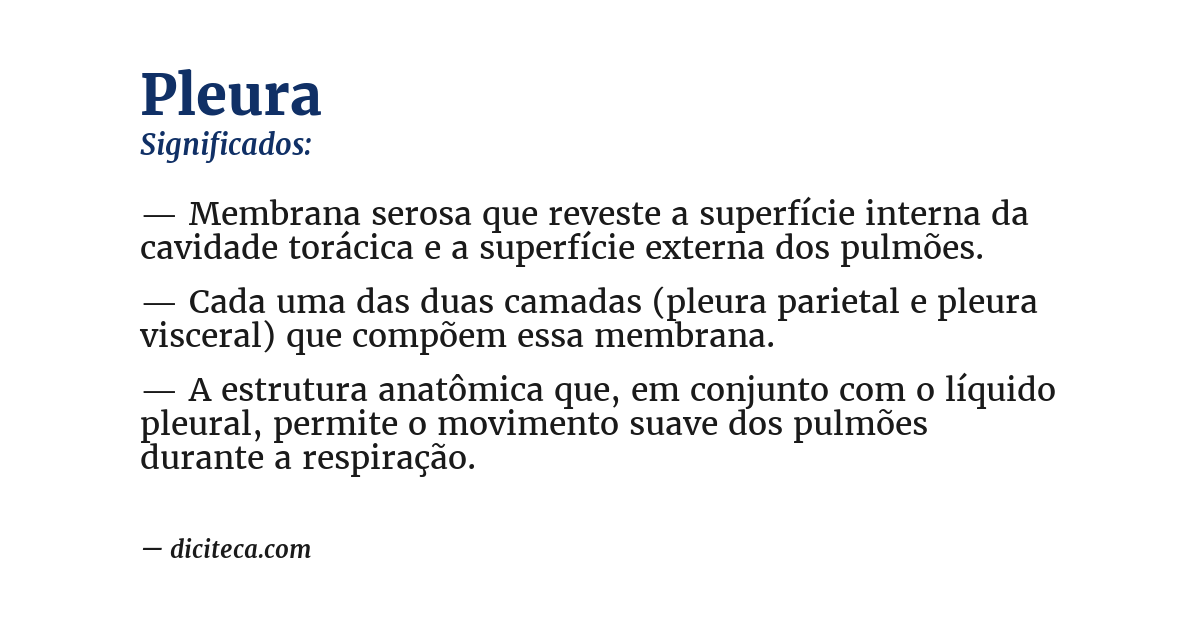 Significado de pleura