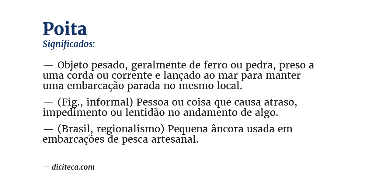 Significado de poita