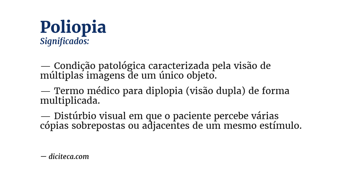 Significado de poliopia