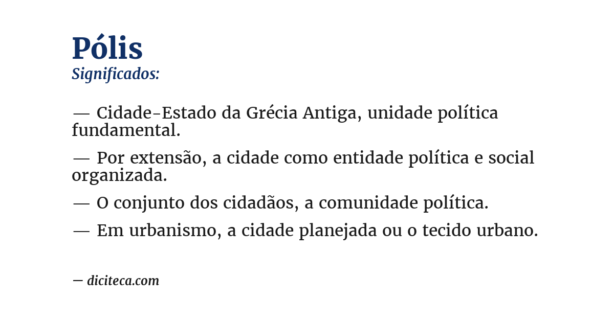 Significado de pólis