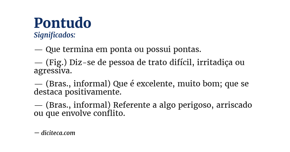 Significado de pontudo