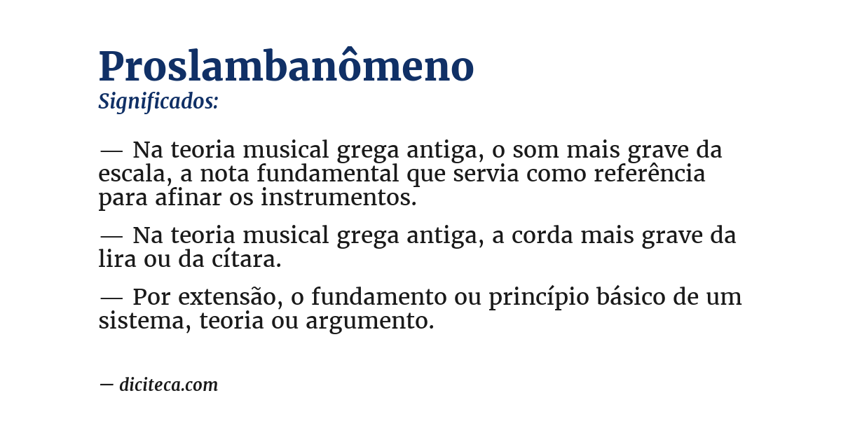 Significado de proslambanômeno