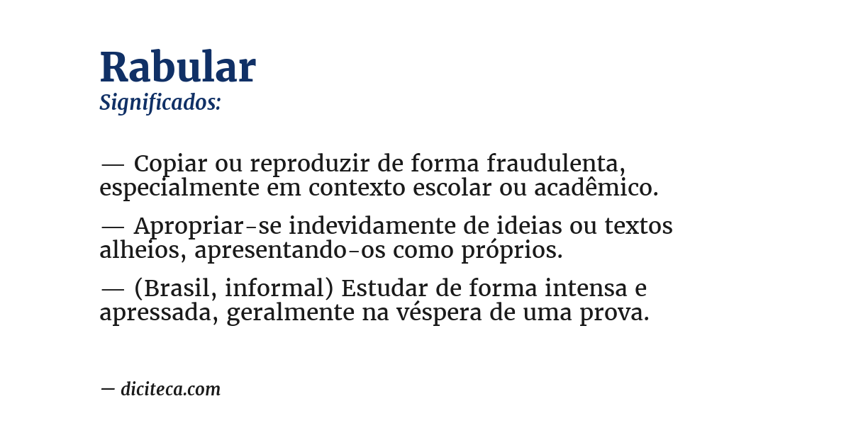 Significado de rabular
