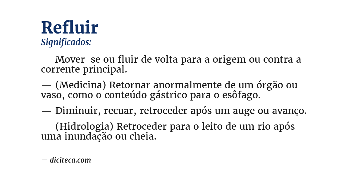 Significado de refluir