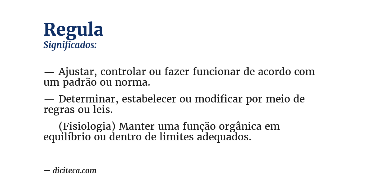 Significado de regula
