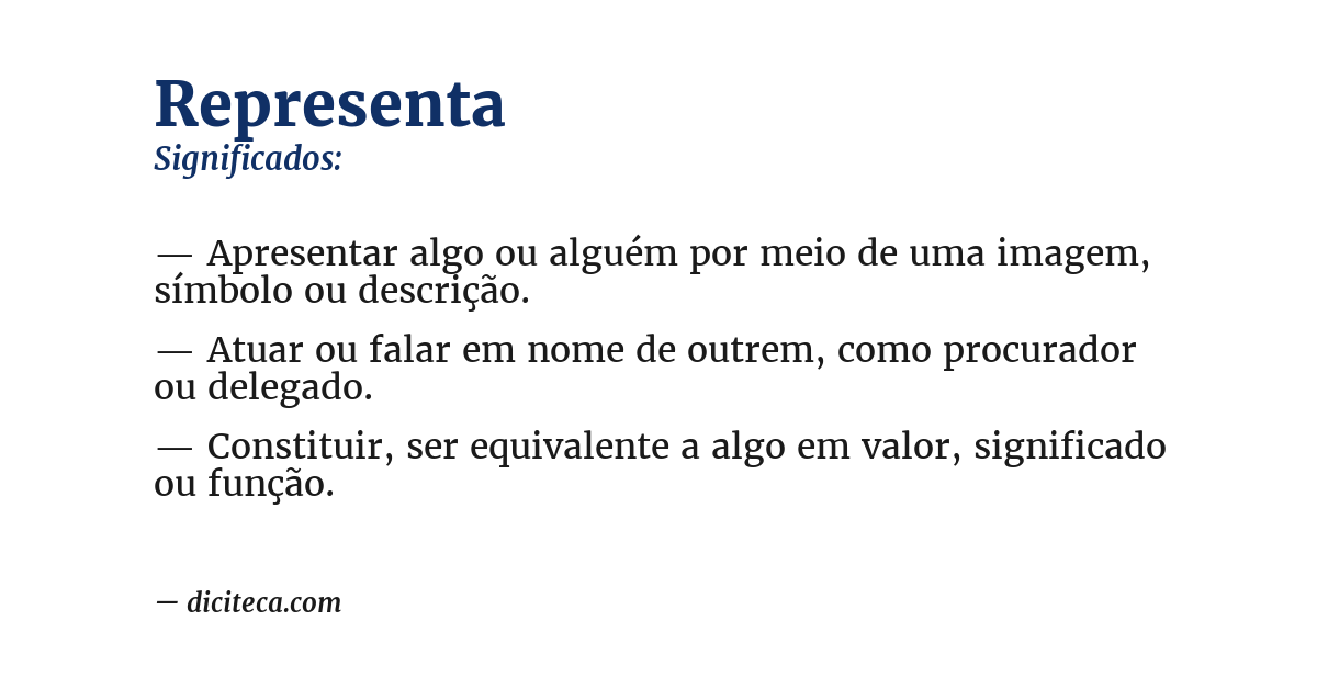 Significado de representa