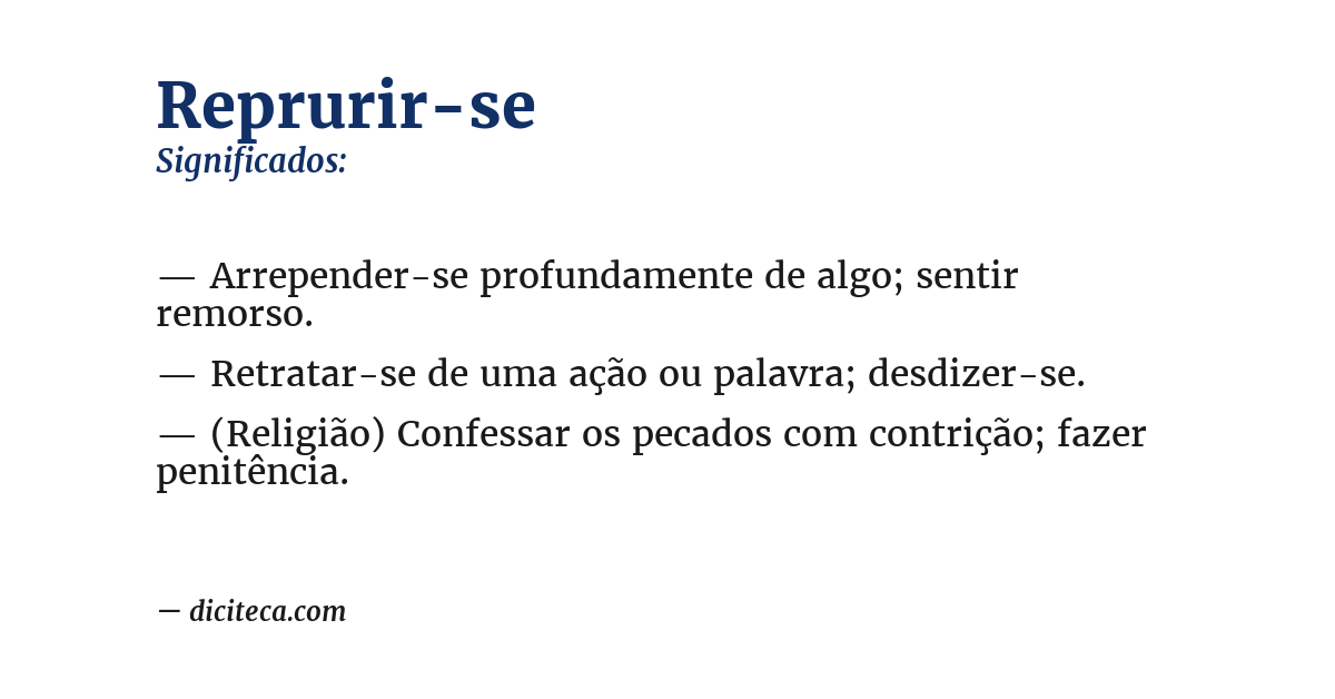 Significado de reprurir-se