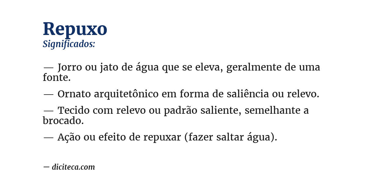 Significado de repuxo