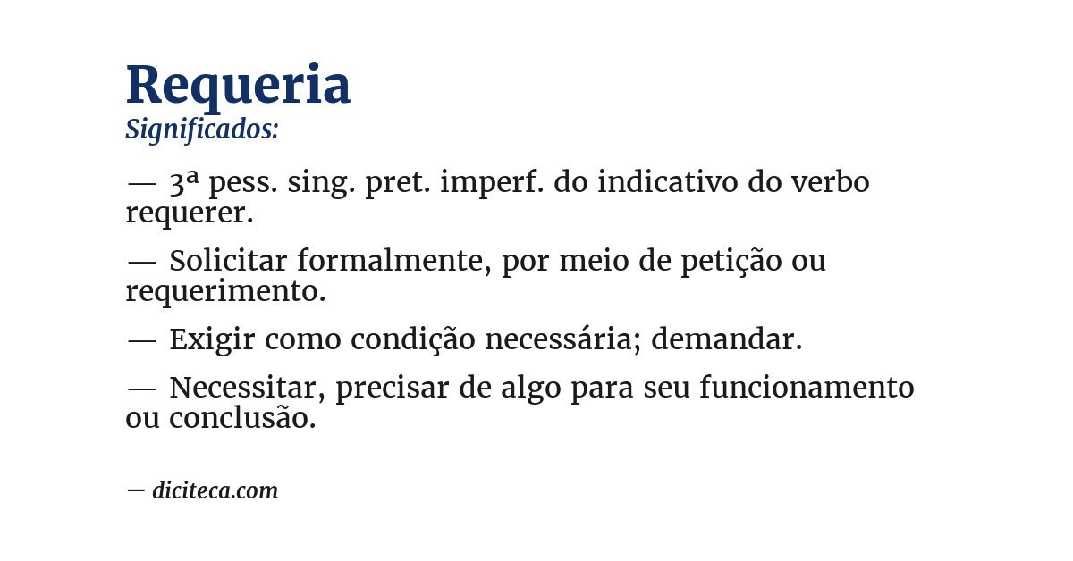 Significado de requeria