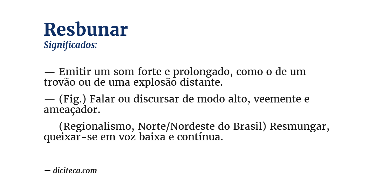 Significado de resbunar