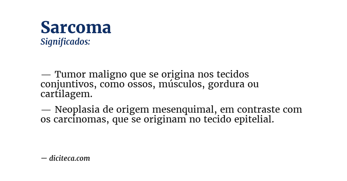 Significado de sarcoma