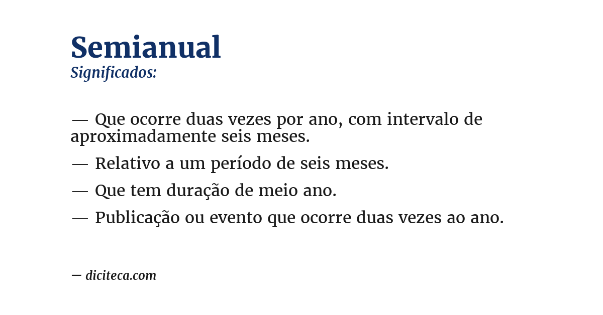Significado de semianual