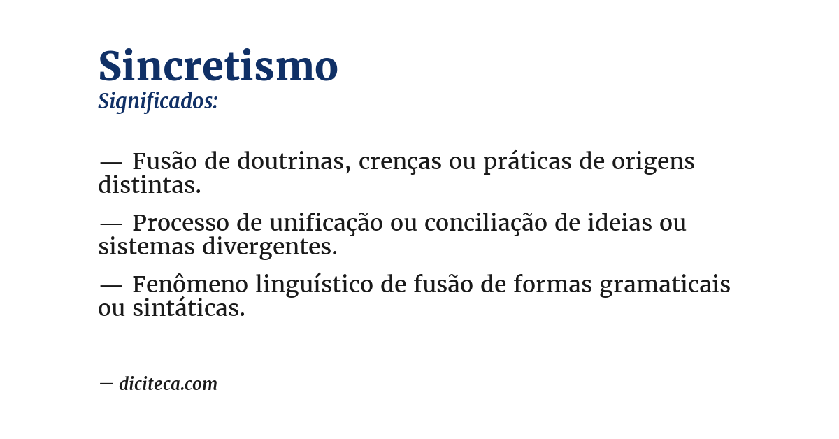 Significado de sincretismo
