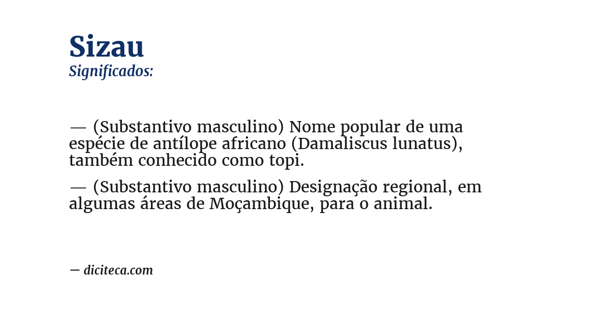 Significado de sizau