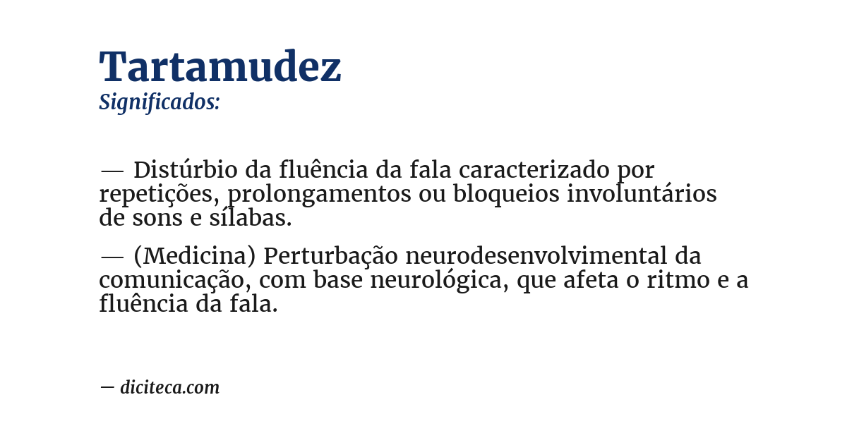 Significado de tartamudez