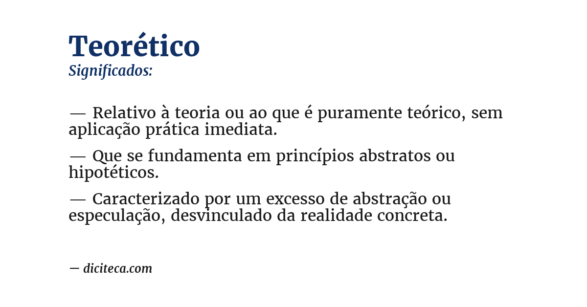 Significado de teorético
