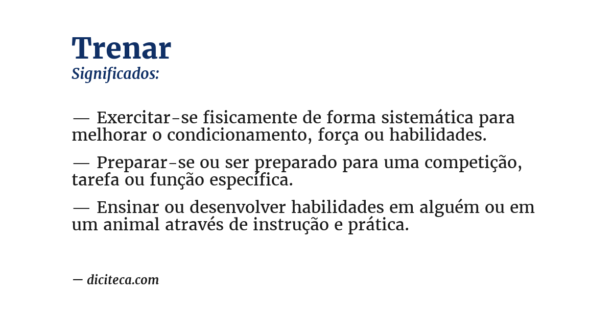 Significado de trenar