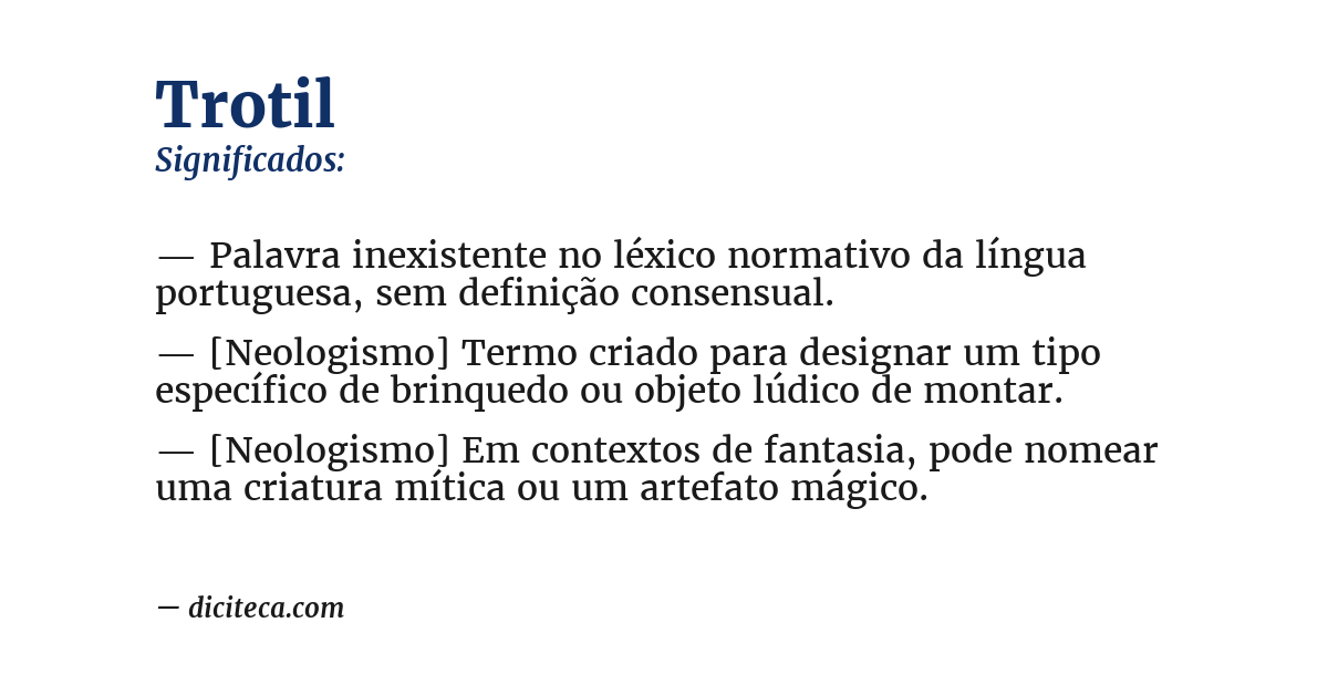 Significado de trotil