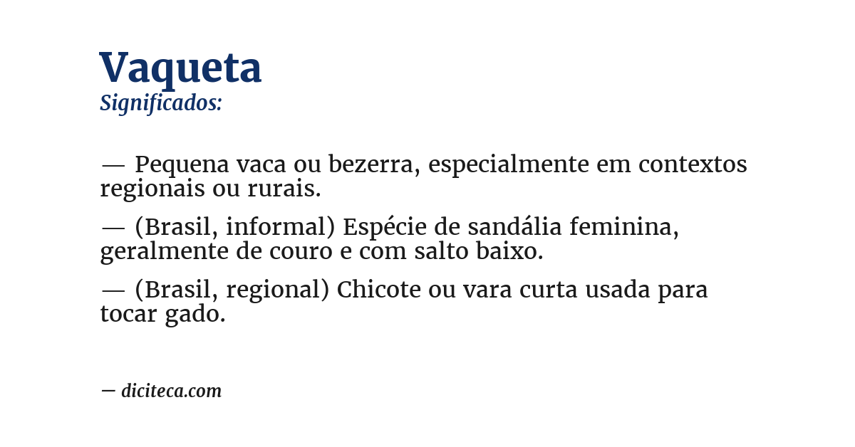 Significado de vaqueta