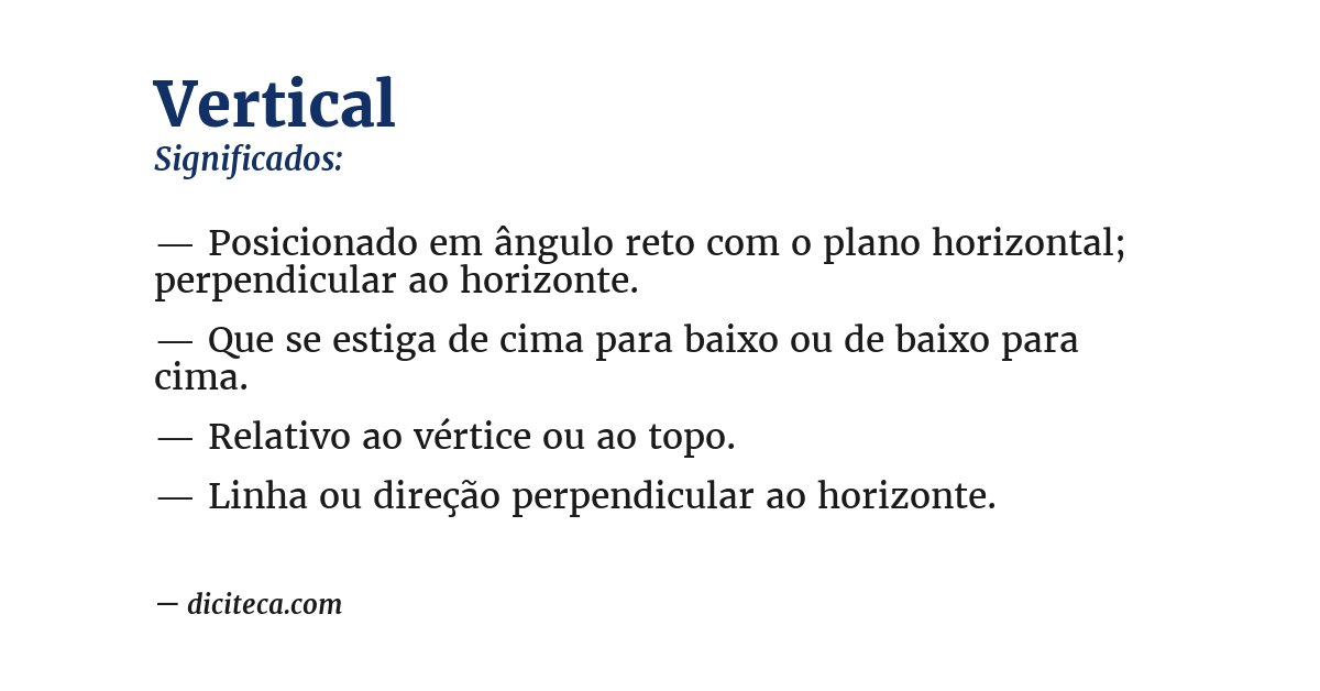 Significado de vertical
