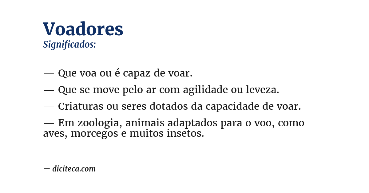 Significado de voadores