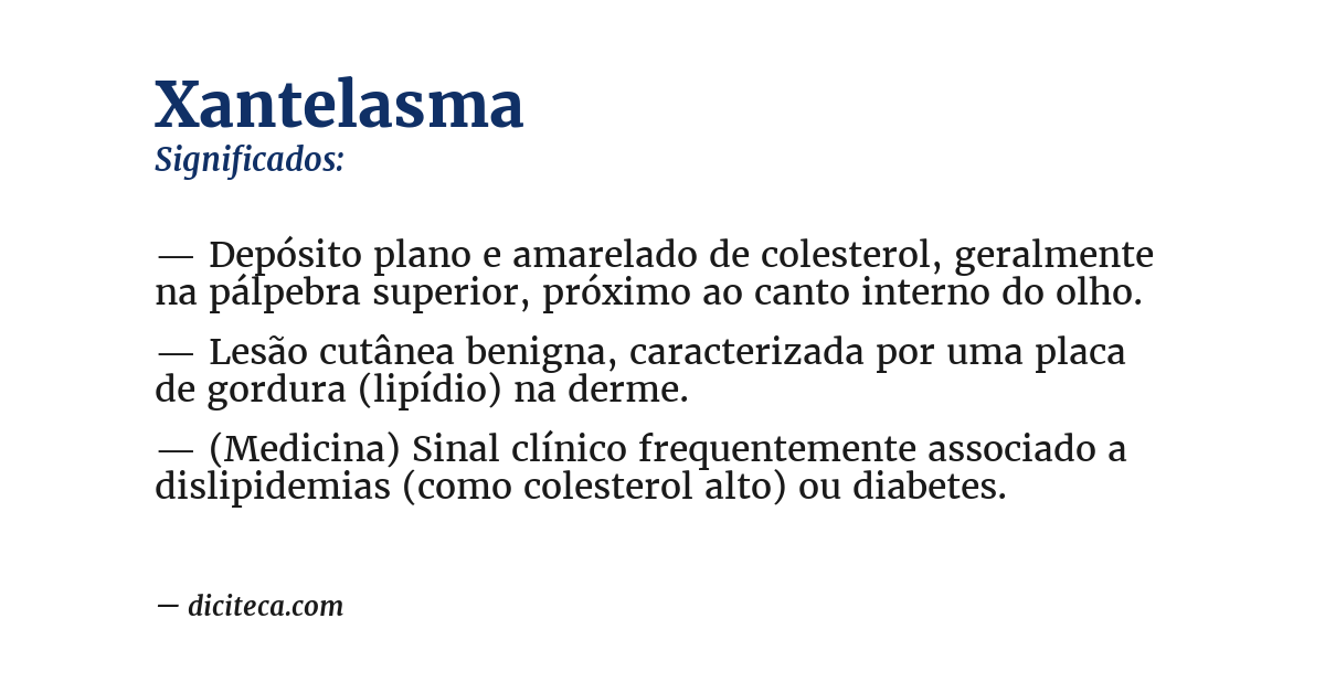 Significado de xantelasma