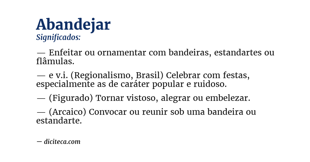 Significado de abandejar