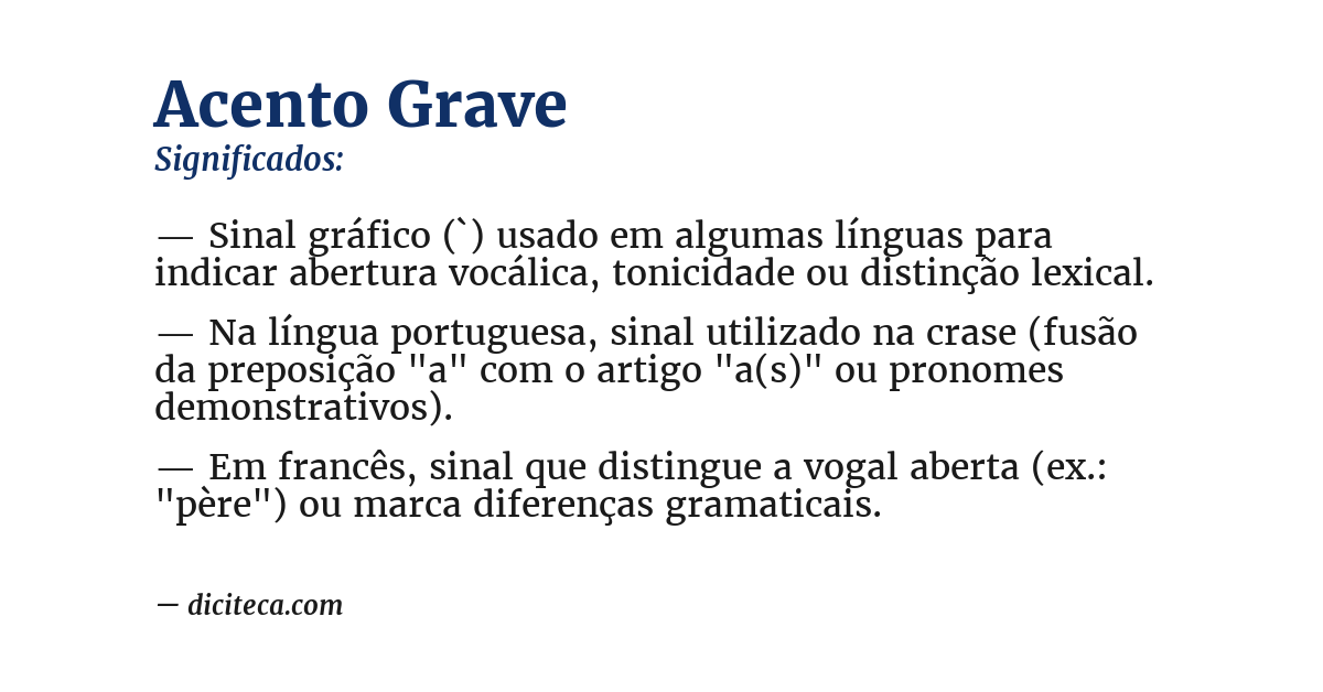 Significado de acento grave