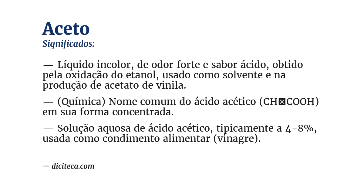 Significado de aceto
