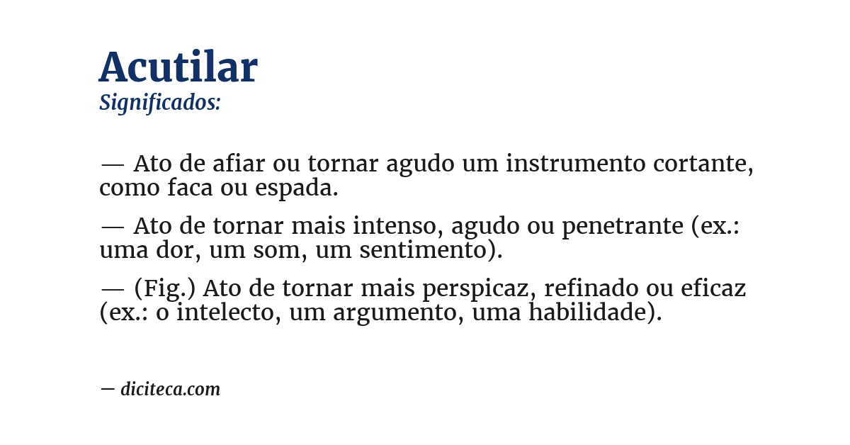 Significado de acutilar