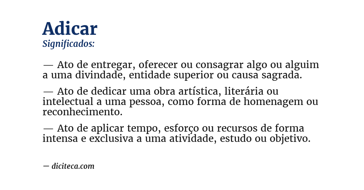 Significado de adicar