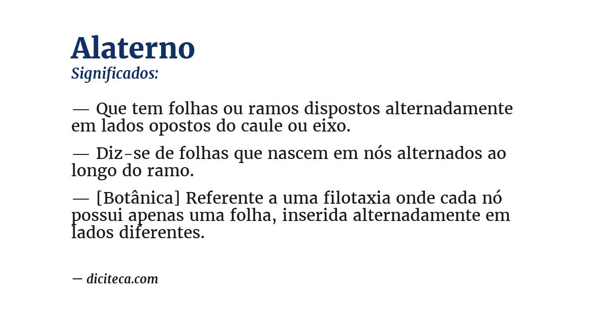 Significado de alaterno