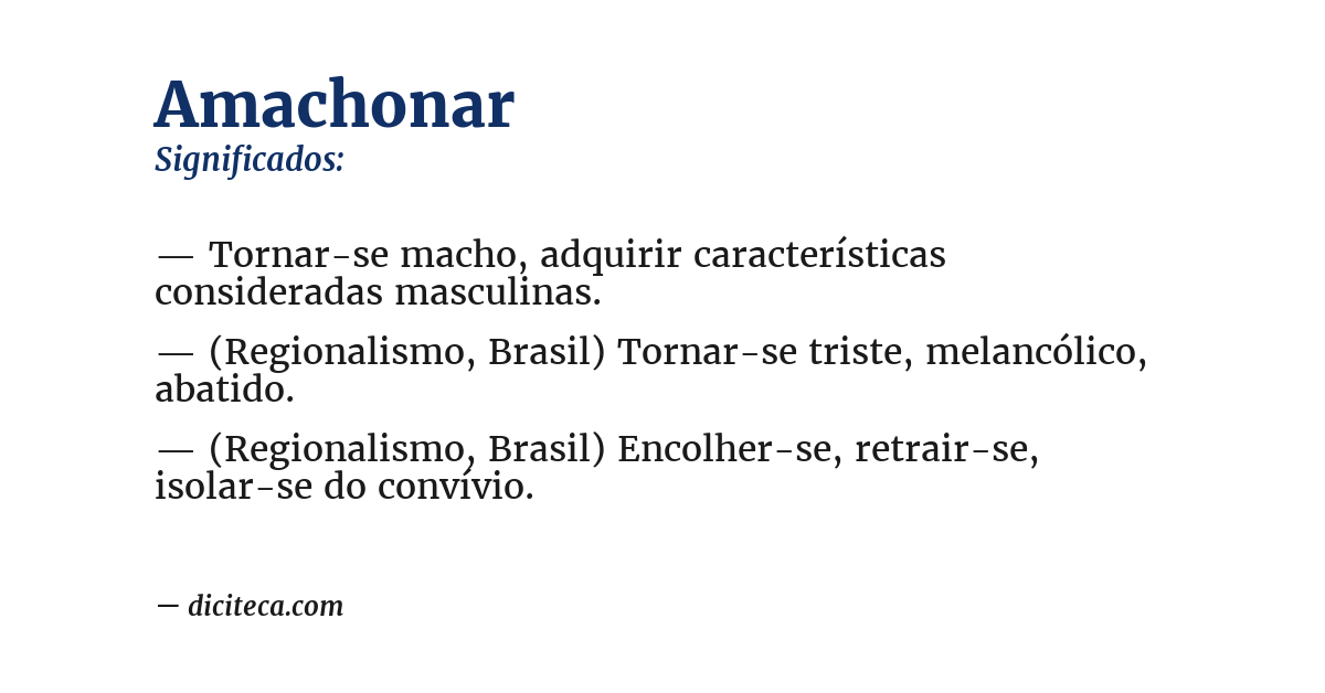 Significado de amachonar
