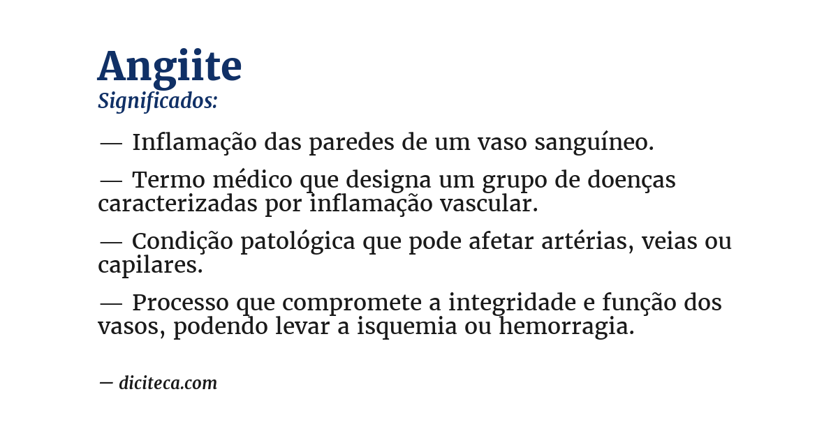 Significado de angiite