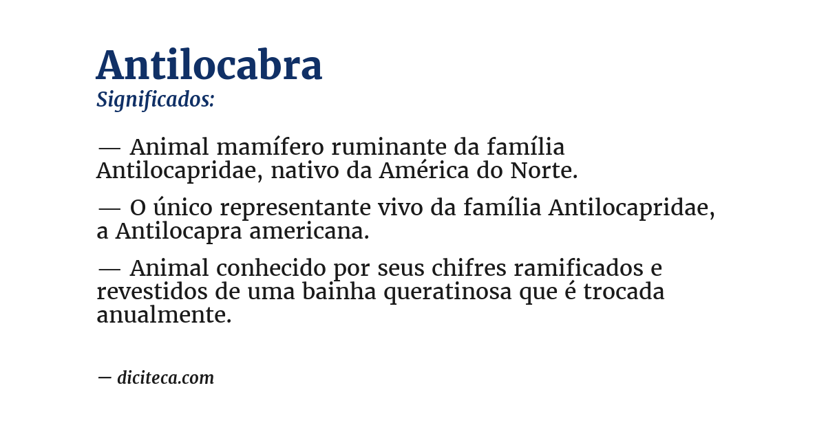 Significado de antilocabra