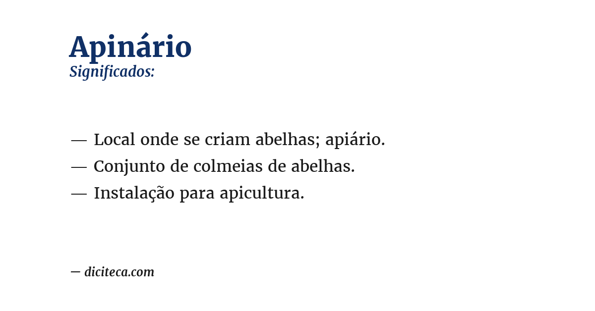 Significado de apinário