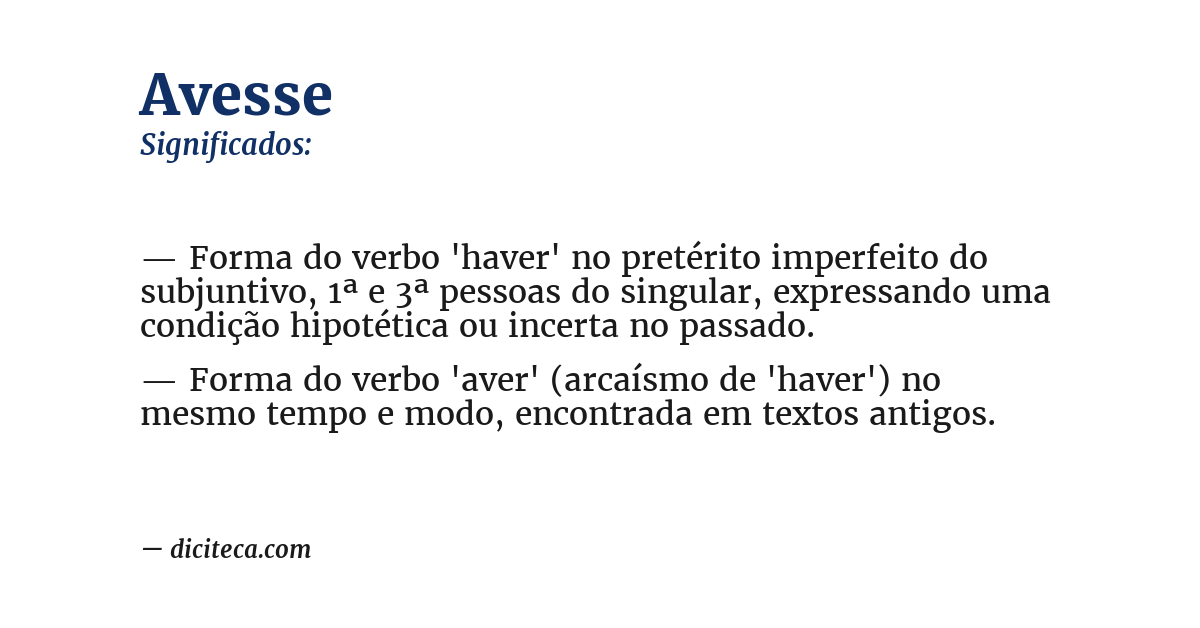 Significado de avesse