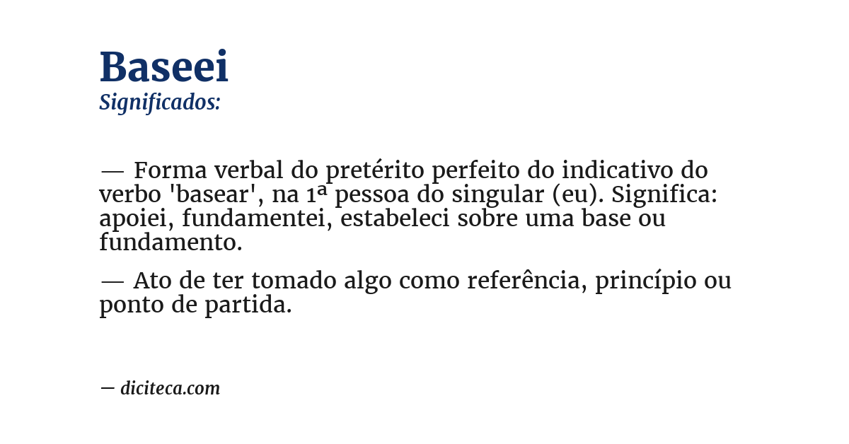 Significado de baseei