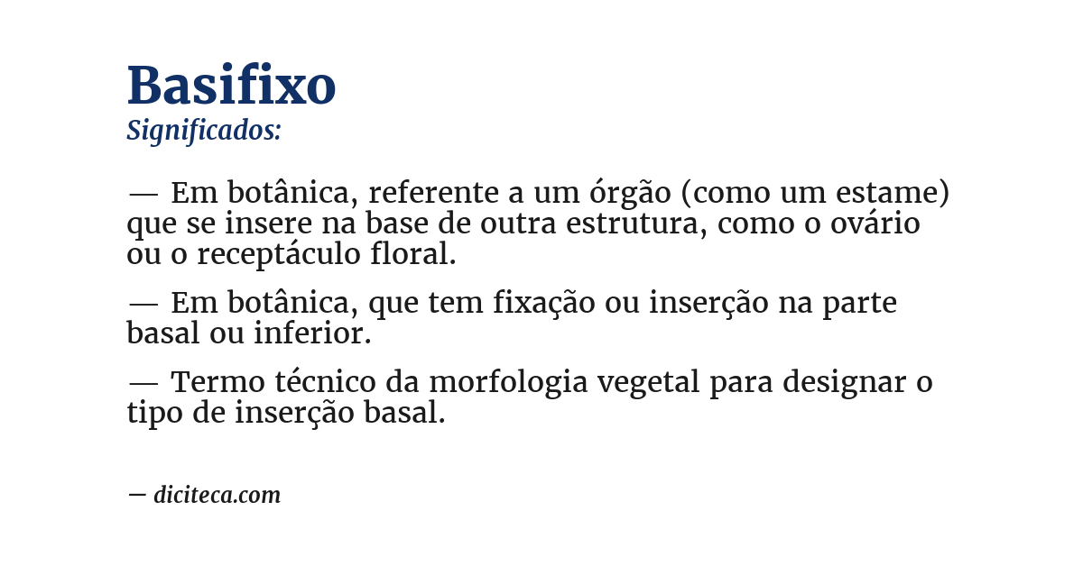 Significado de basifixo